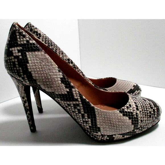 Anne Michelle Women's Faux Snake Skin 4.5" Slim Heel Pointed Toe Shoes NWOT 10 - Picture 2 of 9